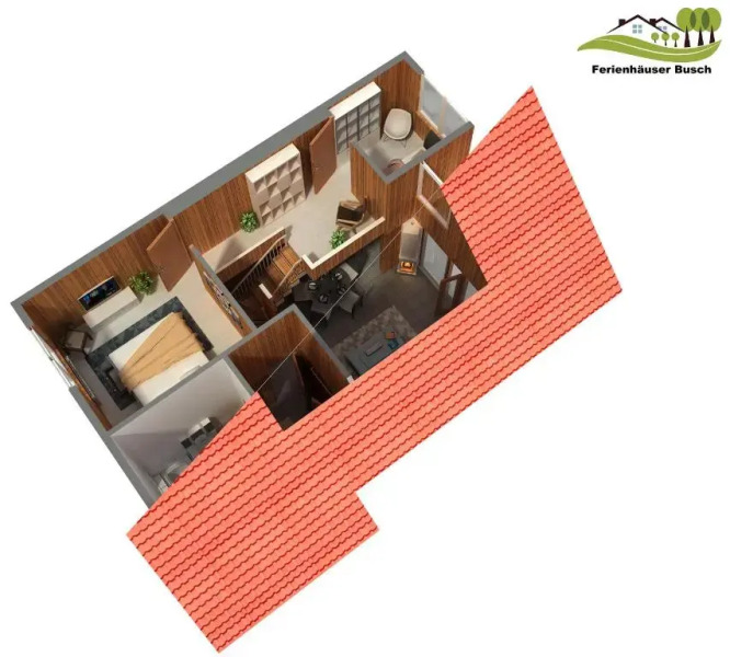 Komfort-Ferienhaus - Extertal-Ferienpark für 1-5 Personen Sauna Natur