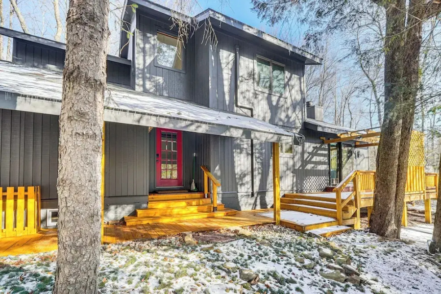 Creek Access & Deck: Family Pocono Pines Cottage