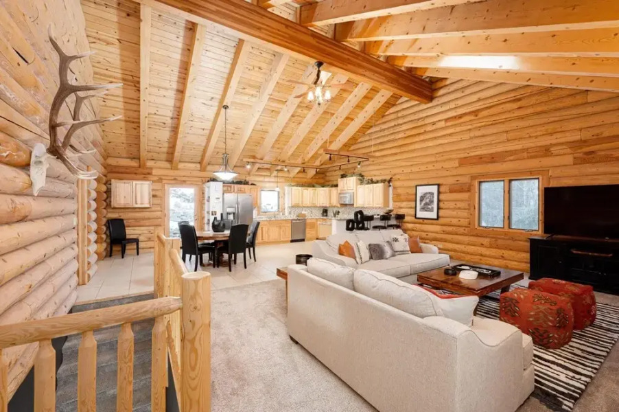 Iconic Log Cabin Escape Idaho Springs Hot Tub