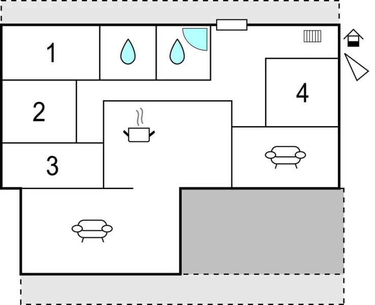 Awesome Apartment in Fister With 4 Bedrooms and Wifi