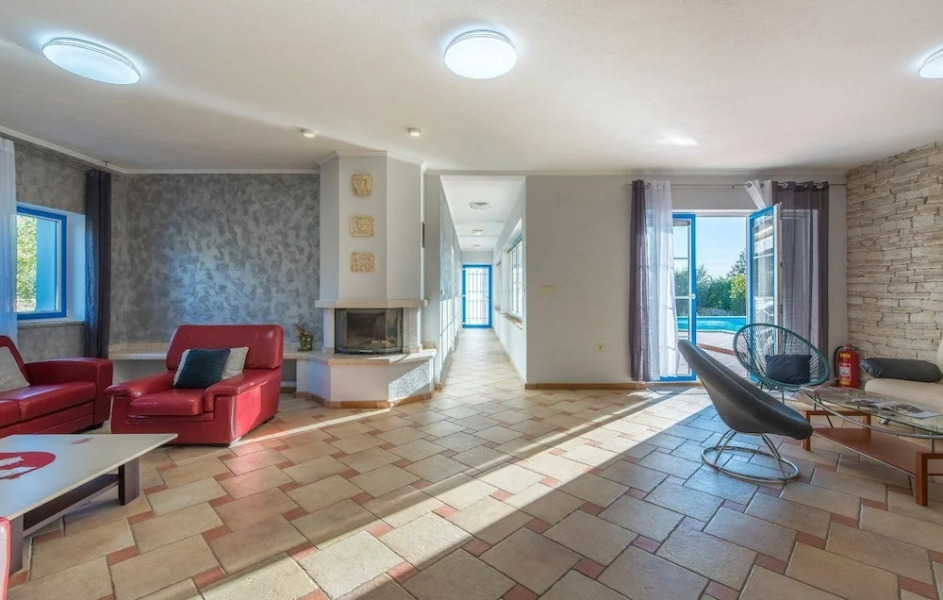 Newly built stone villa Mia with garden and pool