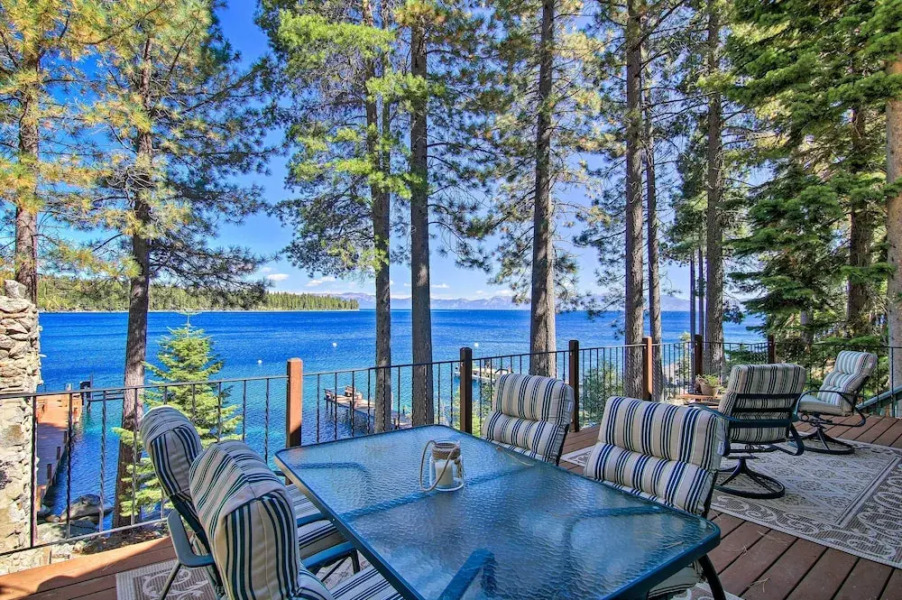 Dock Access & Hot Tub: Waterfront Meeks Bay Home