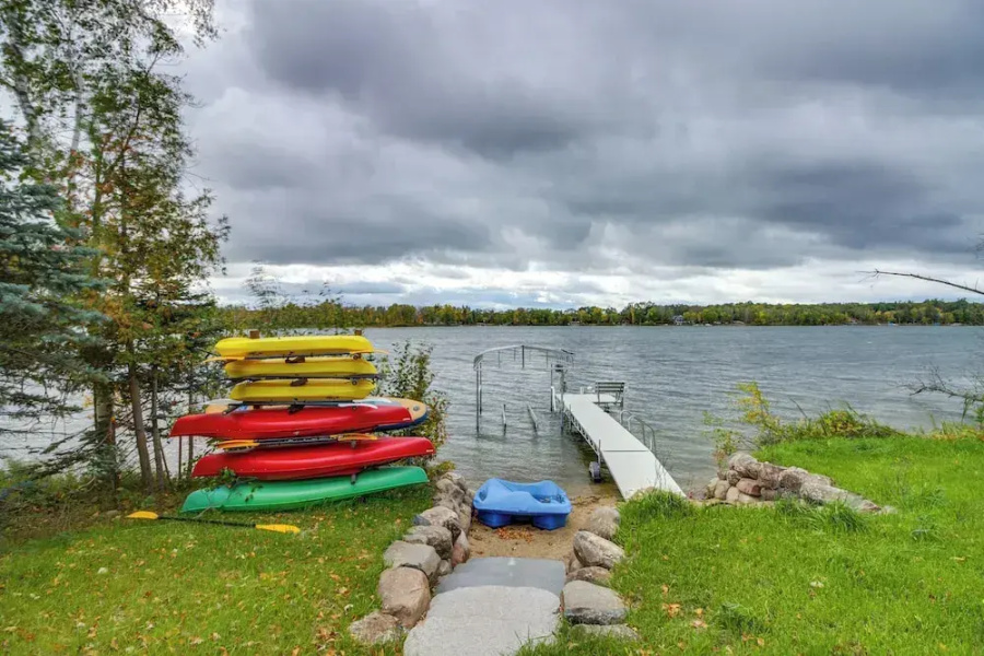 Pequot Lakes Retreat w/ Beach + Fire Pit!