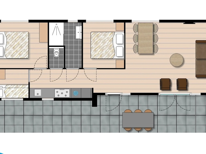 Detached, modern chalet with sauna and spa, in a holiday park, Hoorn at 8 km.