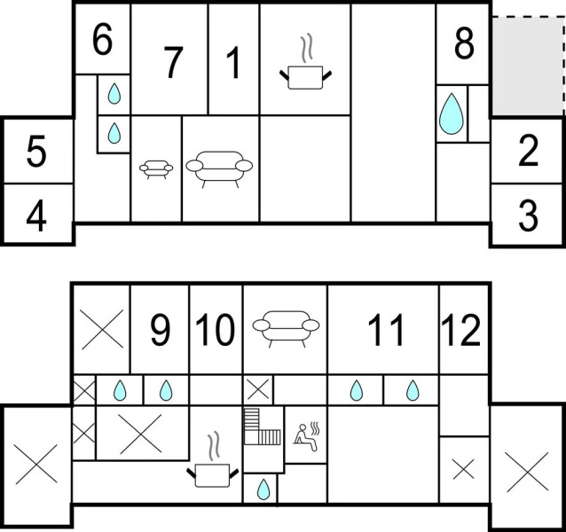 Awesome Home in Odensvi With 12 Bedrooms, Sauna and Wifi