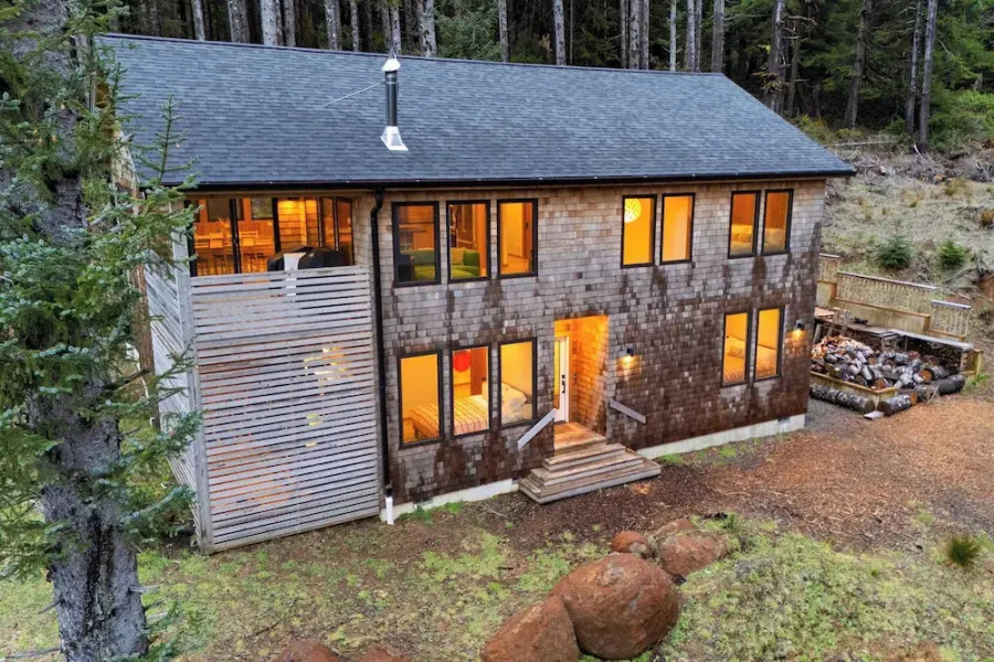 Rustic Arch Cape Getaway w/ Vibrant Interior Walk to the Beach Cape Wonder