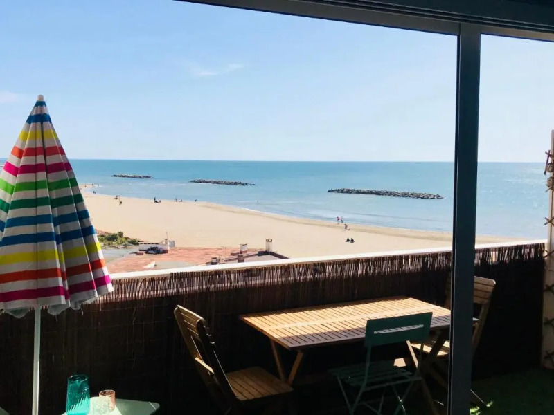 Appartement Valras 1ere ligne vue mer