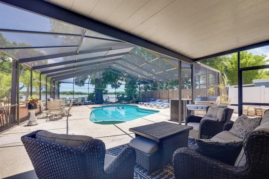 Dock & Beautiful Views! Spacious Bellows Lake Gem