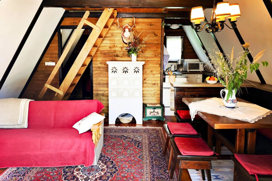 Hut Near Lake Traboch and Eisenerz Alps