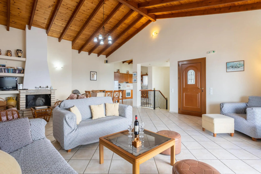 Villa Kerkyroula Large Private Pool Walk to Beach Sea Views A C Wifi Car Not Required - 1972