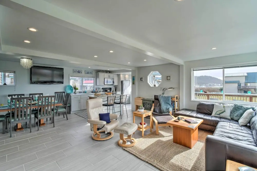 Coastal Retreat: Deck, Ocean Views + Walk to Beach