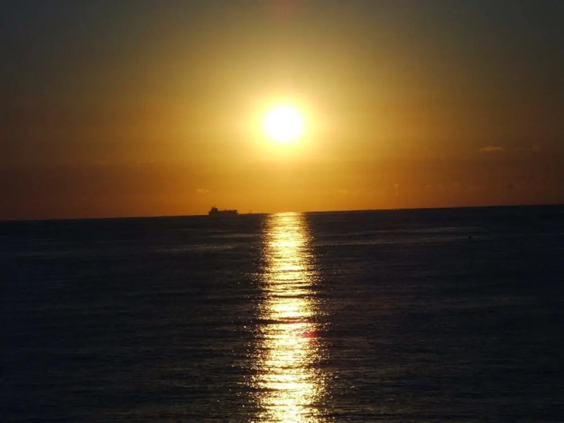Views of Moreton Island from balcony at Beachside Haven Rickman Pde, Woorim