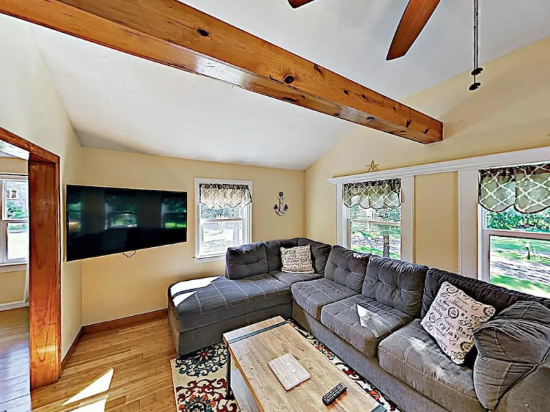 New Listing! Wooded W/ Firepit - Near Beach 4 Bedroom Home