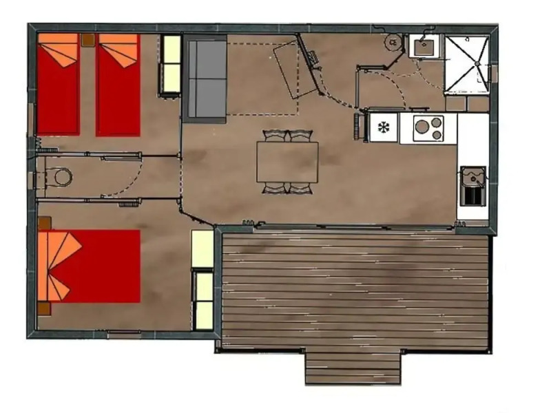 Camping Le Verdoyant - Chalets