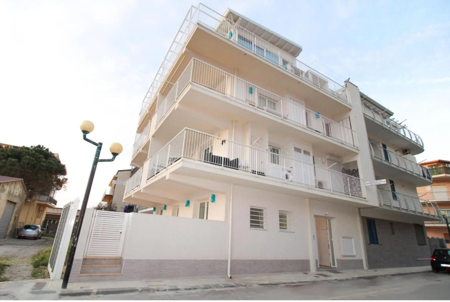 Apartment window on the sea