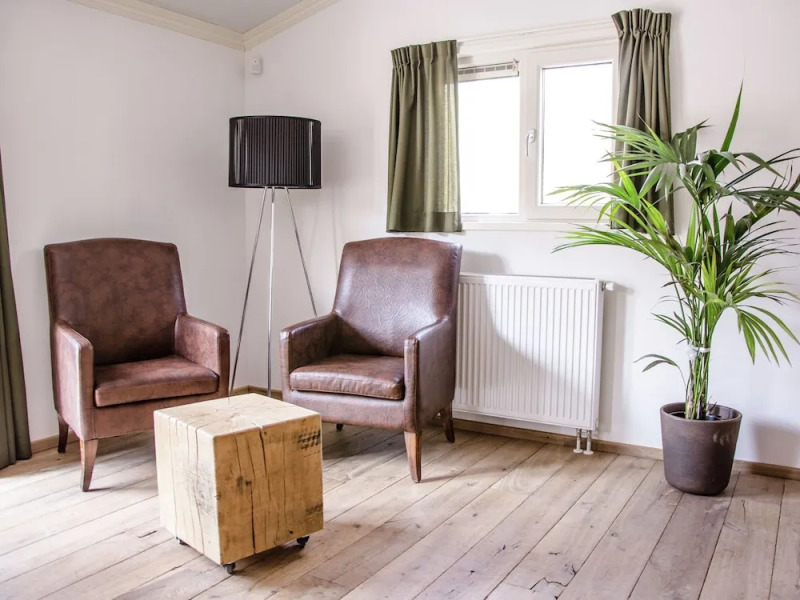 Nice house with a garden, surrounded by forest