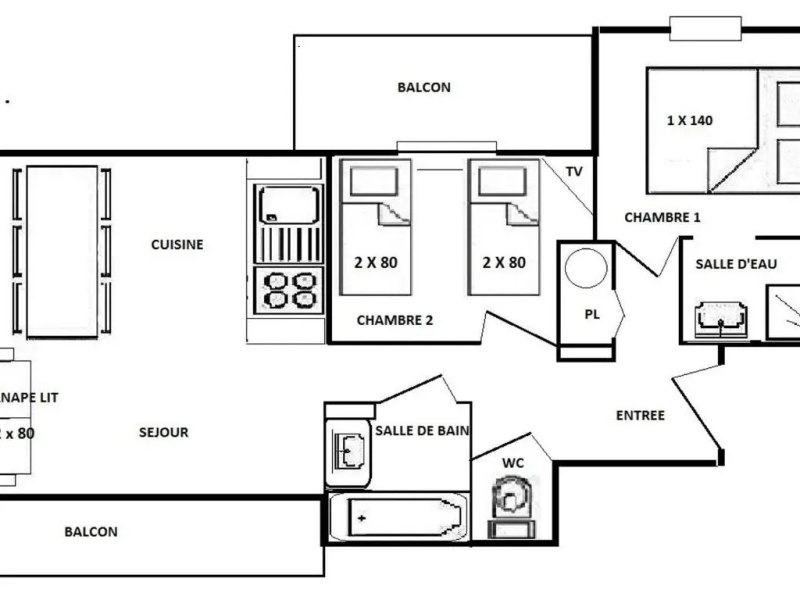 Appartement Villard-sur-Doron, 3 pièces, 8 personnes - FR-1-594-48