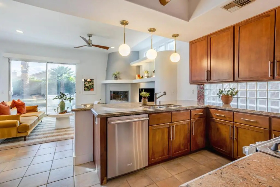 Pool + Hot Tub, Yard, Games Chic Midcentury Design Painted Sand by Avantstay