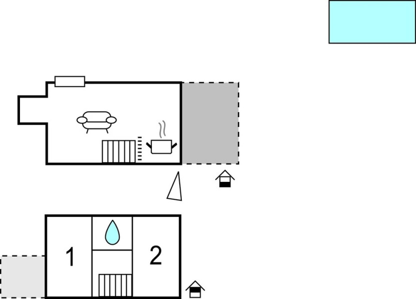 Nice Home in Vosteni With 2 Bedrooms and Outdoor Swimming Pool