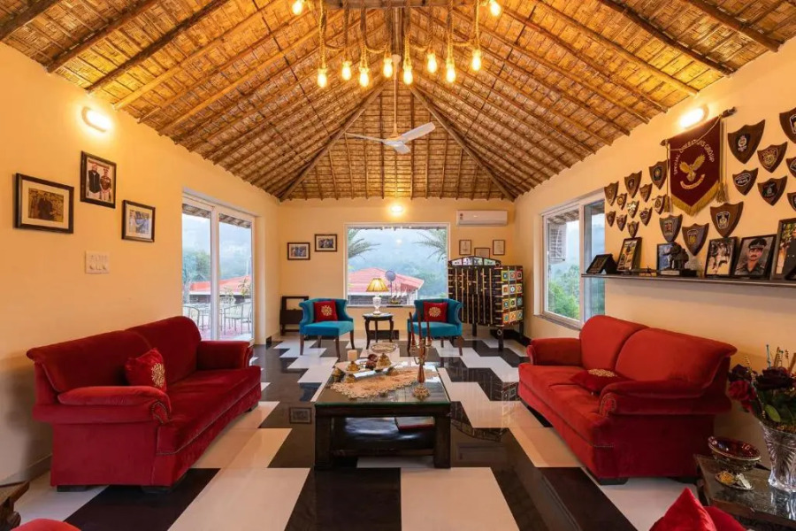 StayVista at Brickwood Hill with Outdoor Infinity Pool & Jacuzzi