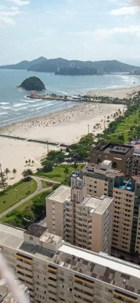 Santos Unlimited 2 Dormitórios, 32o andar com vista Mar!