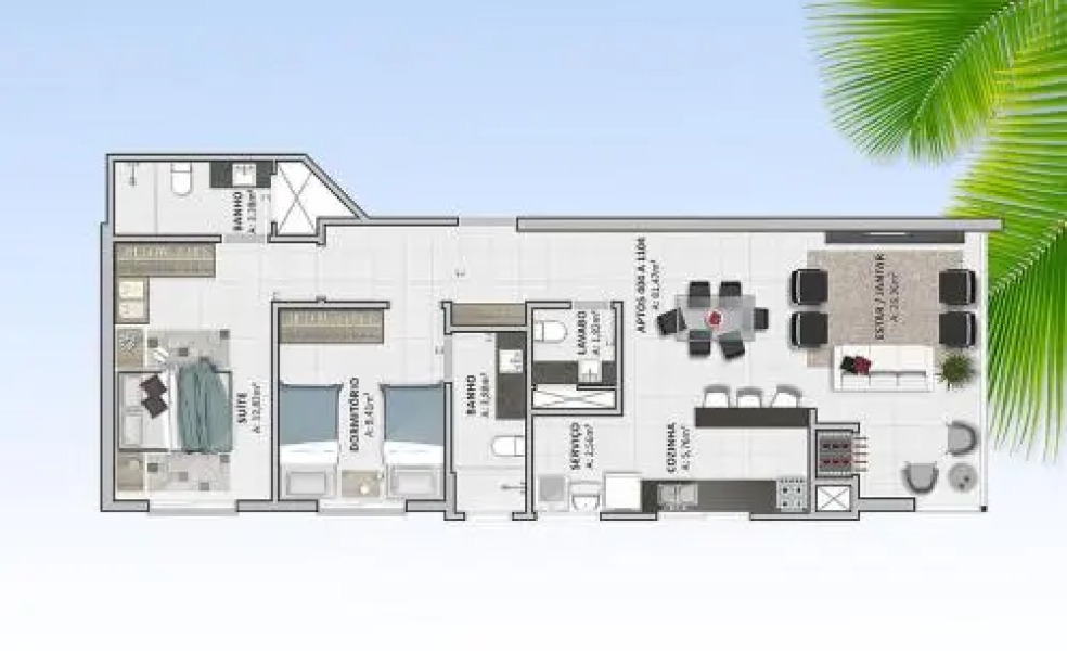 02 suítes em Capao da Canoa - Ed Maui