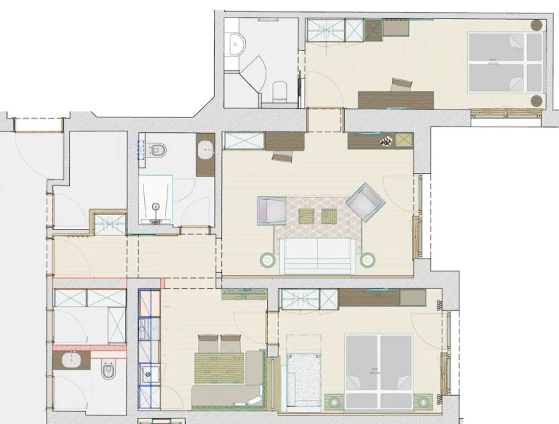 Ferienwohnung mit 2 Schlafzimmern fur 6 Personen