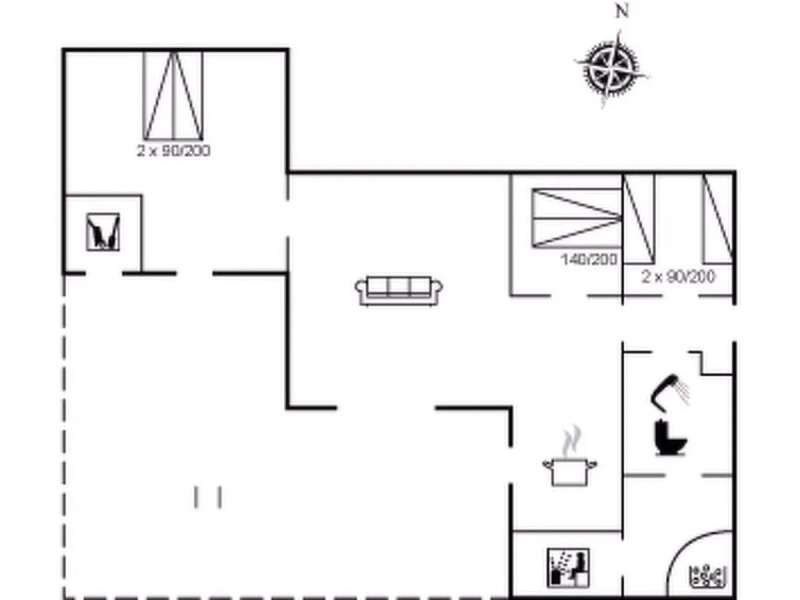 "Sina" - 950m from the sea in Bornholm