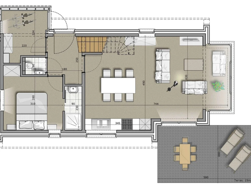Villa, two Bathrooms and a Washing Machine, Near Ostend