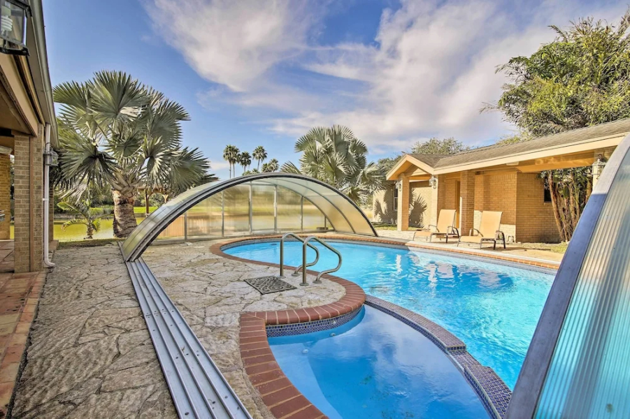 Pool & Game Room: Waterfront Harlingen Home
