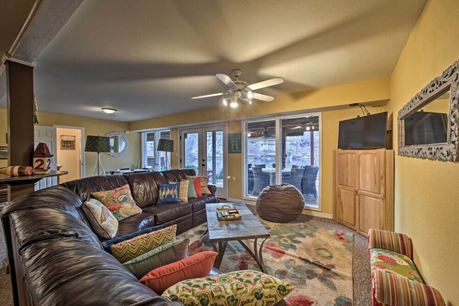 Lakefront Retreat w/ Dock & Beach: 2 Miles to Golf