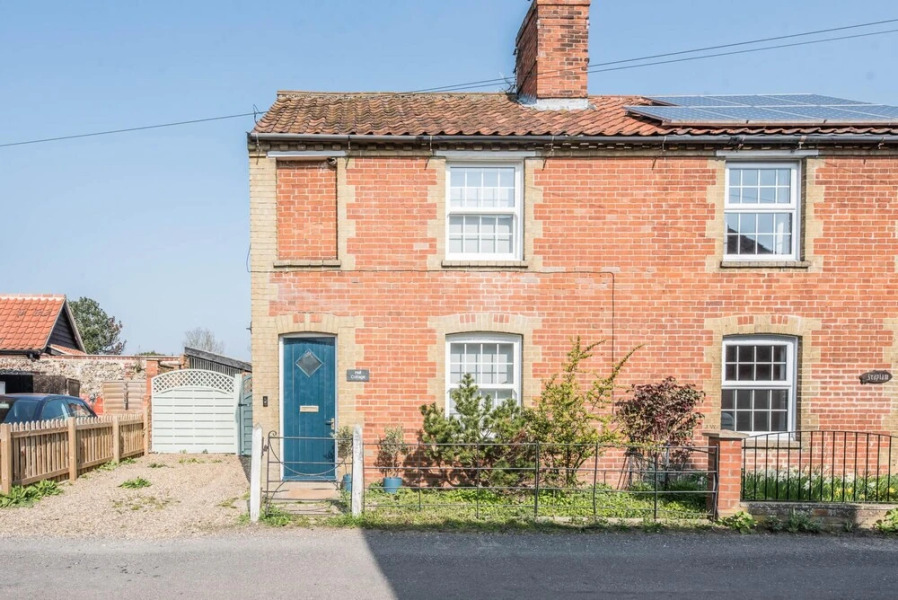 Hall Cottage, Bramfield From Air Manage Suffolk
