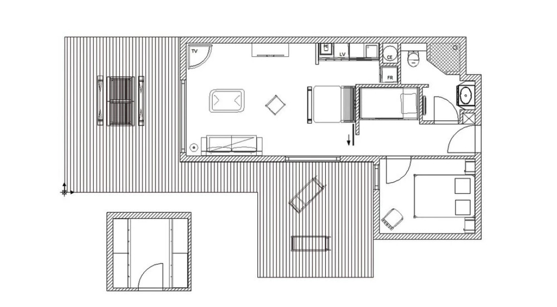 Apartment With one Bedroom in Fontcouverte la Toussuire, With Wonderful Mountain View and Furnished Terrace - 10 m From the Slopes