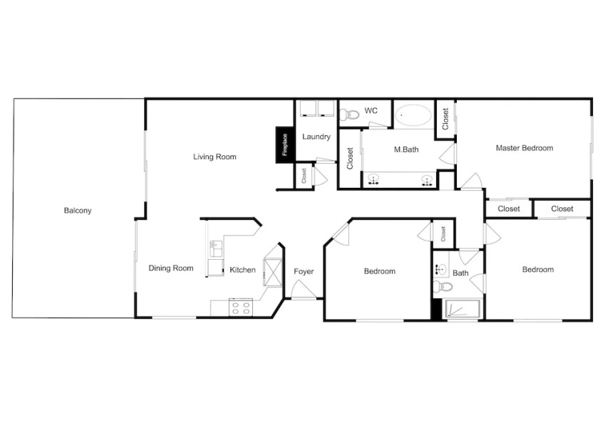 Oak Tree Condominium 3 Bedrooms 2 Bathrooms Condo