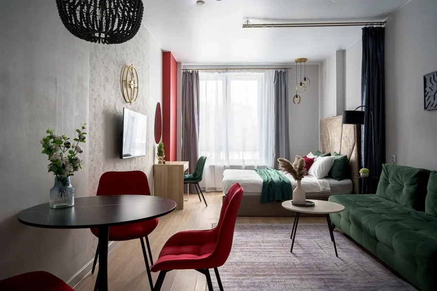 Апартаменты Green Tower — просторная студия в центре