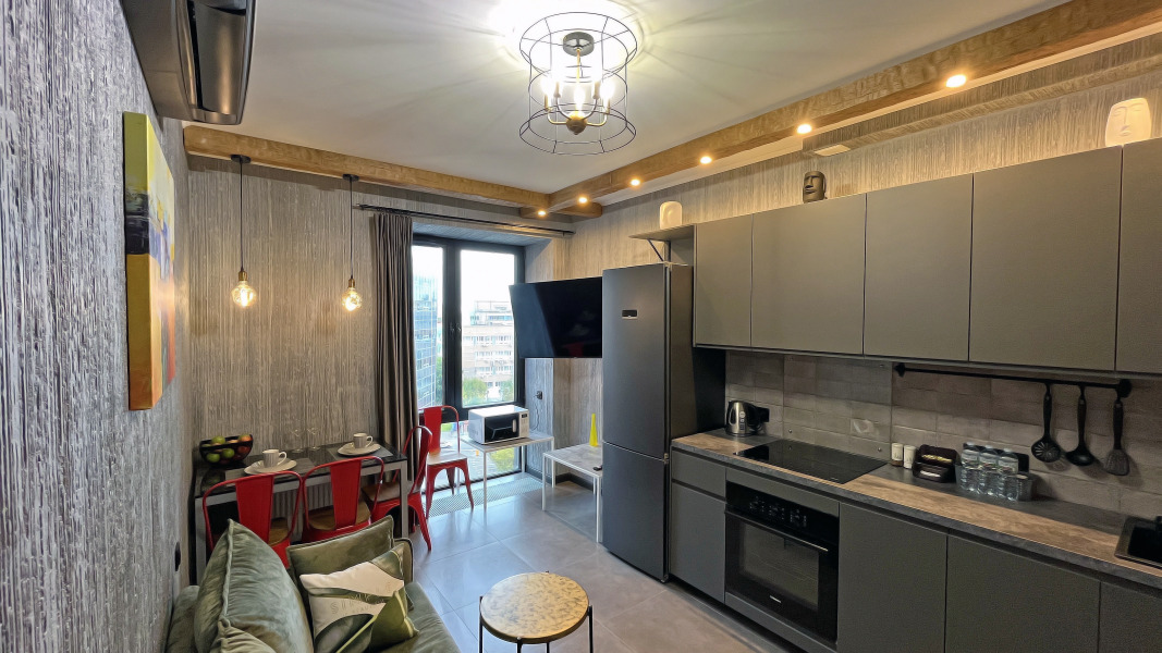 Апартаменты Уютные апартаменты Prime Grey в ЖК Савеловский Сити в центре Москвы