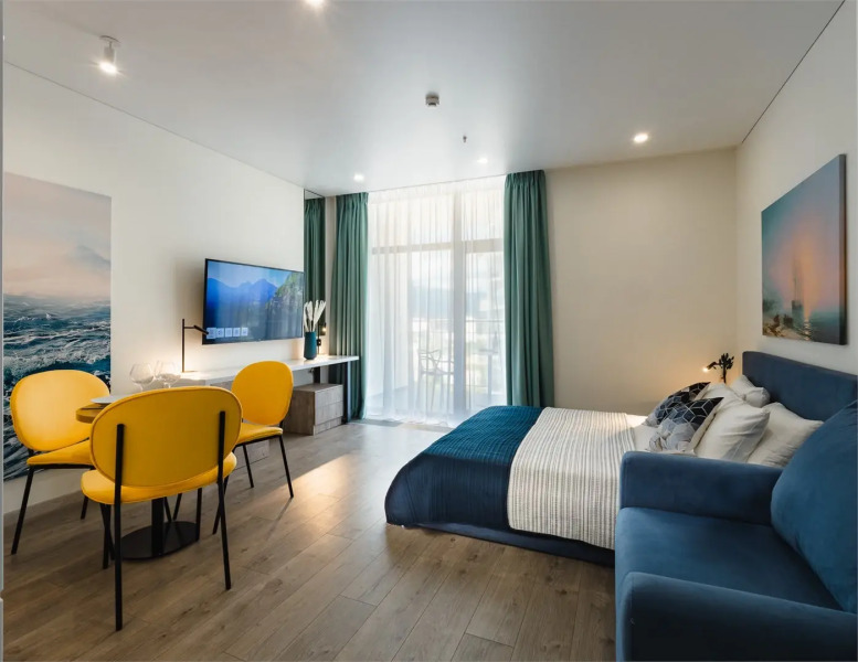 Апартаменты Крымский Рей Студия Sunny Day боковой вид на море