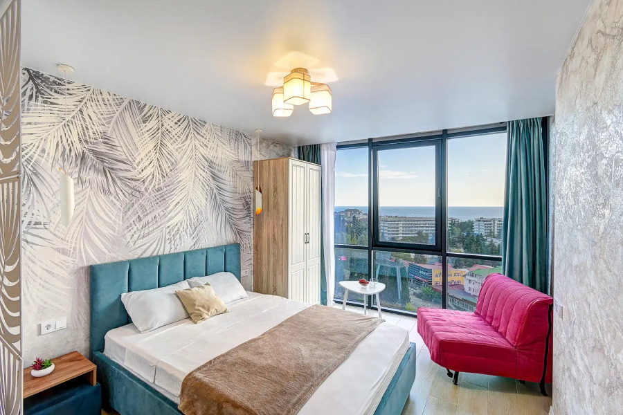 Апартаменты Уютные апартаменты MorskayaSimfonya-2 с панорамой на море с бассейном на территории ЖК