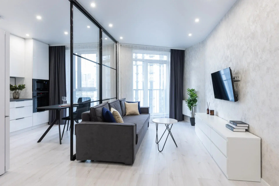 Апартаменты Black & White в Элитном Закрытом ЖК Комфорт Парк