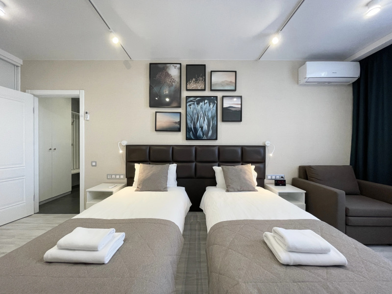 Апартаменты Fresh двухкомнатные с 2 спальнями и ванной