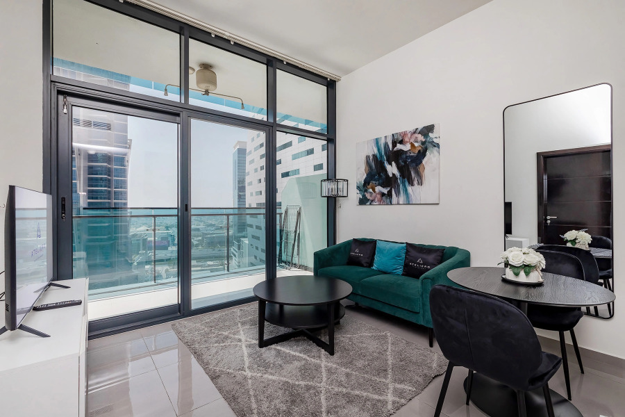 Апартаменты Stylish 1BR at Damac Merano Tower with Great View