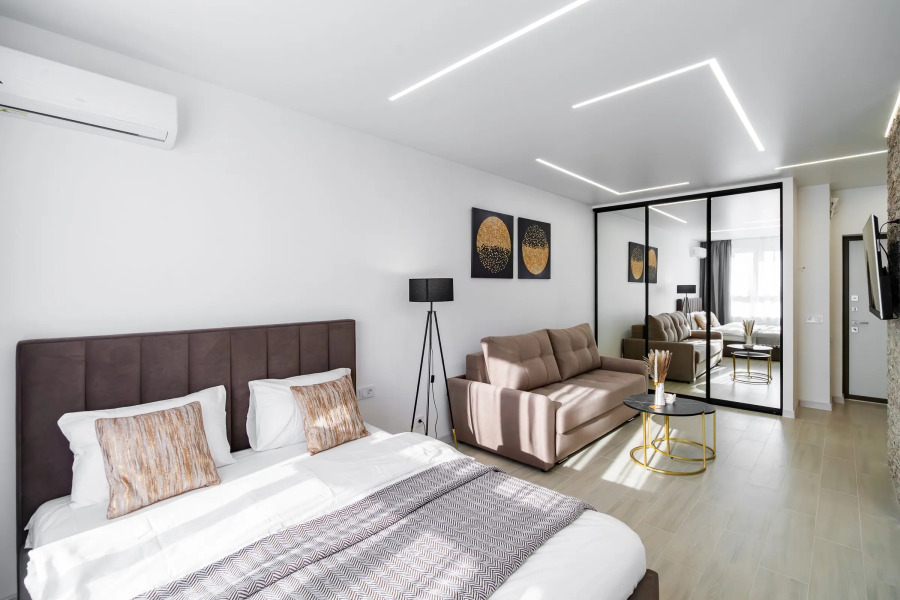 Квартира Лофт на 17 Этаже с Видом на Набережную в Жк Аквамарин 2