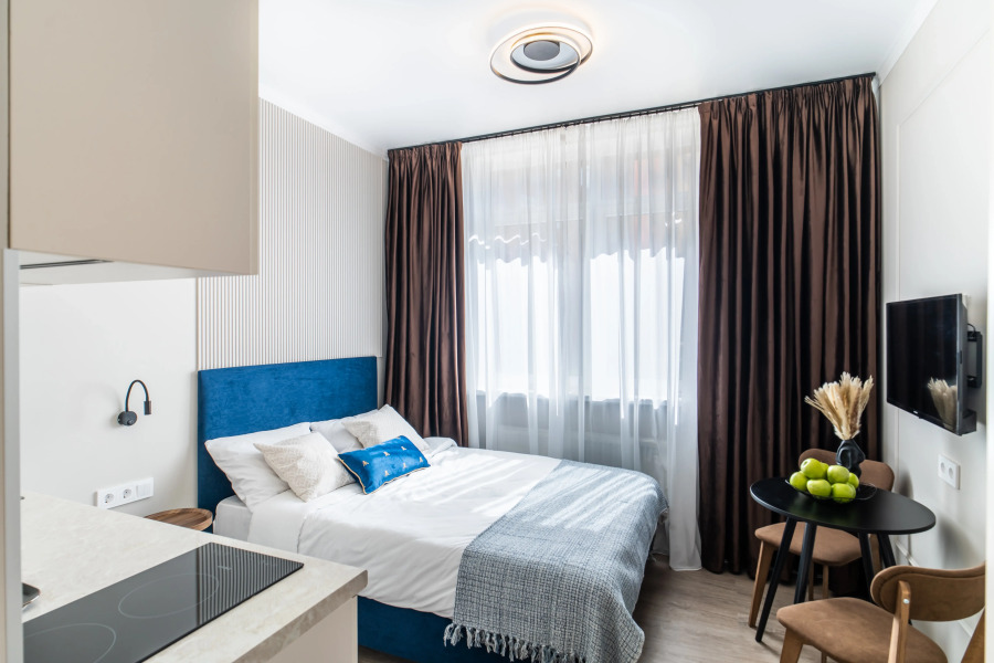 Квартира Студия с Красивым ремонтом