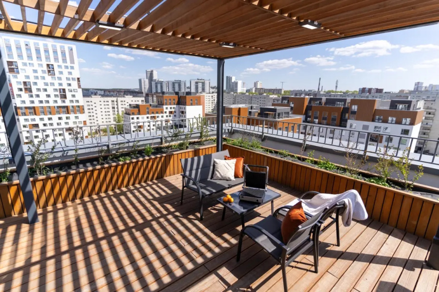 Двухэтажные Апартаменты с открытой террасой на Стачек 62