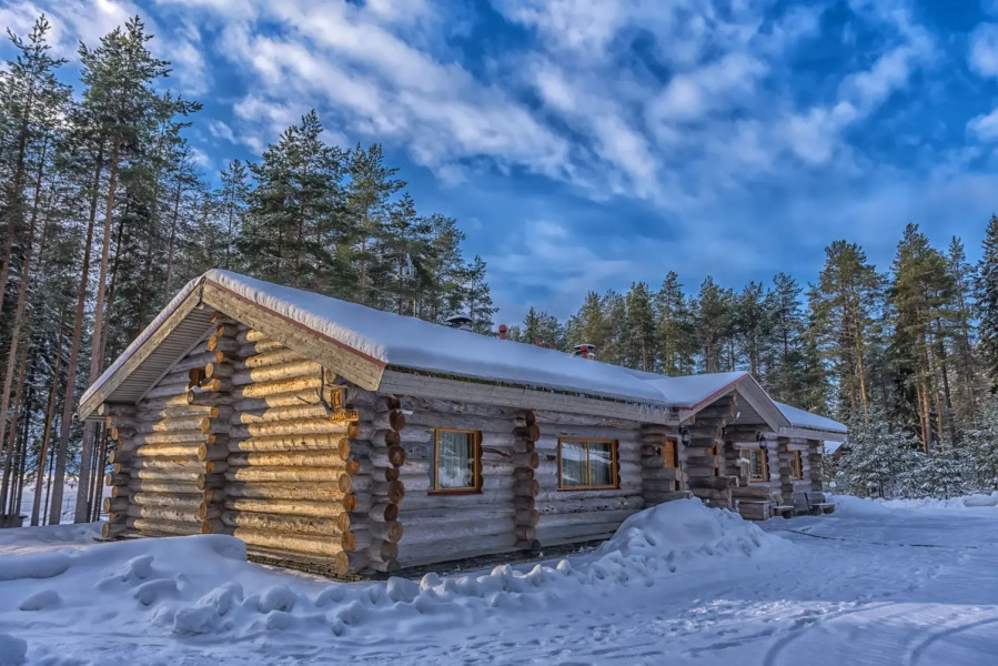 Коттедж Карелия Медвежка Комфорт с Видом на Озеро