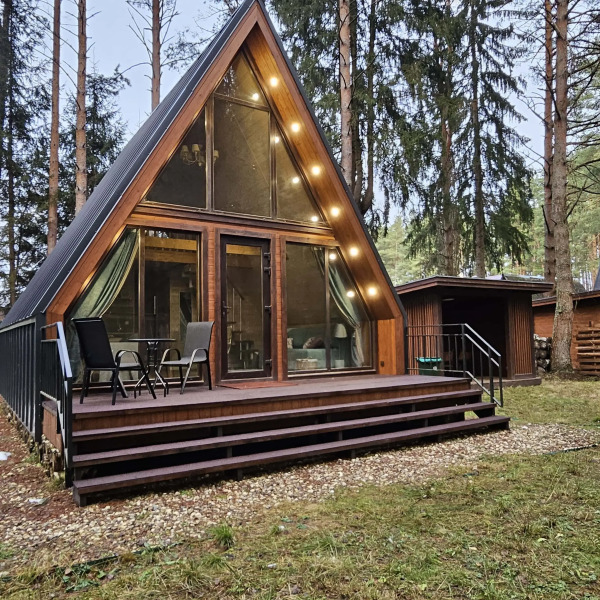 Частный дом светлый А-фрейм