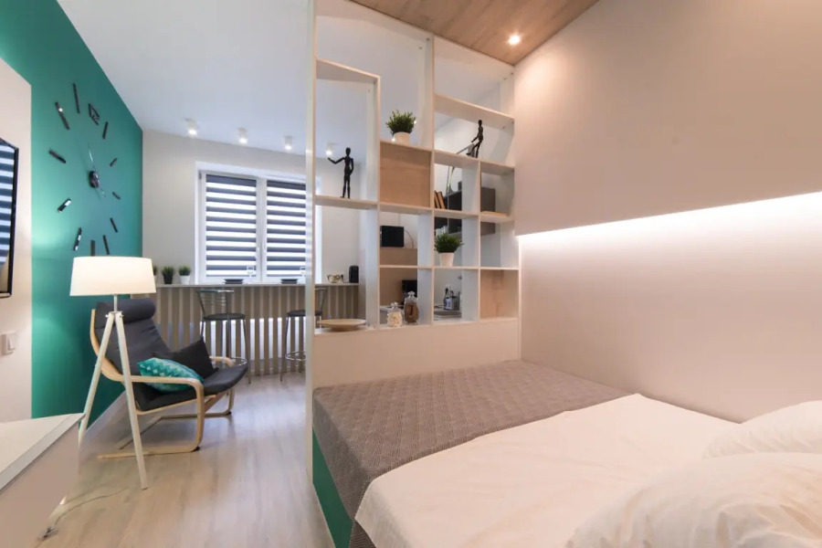 Апартаменты с видом на город и ванной