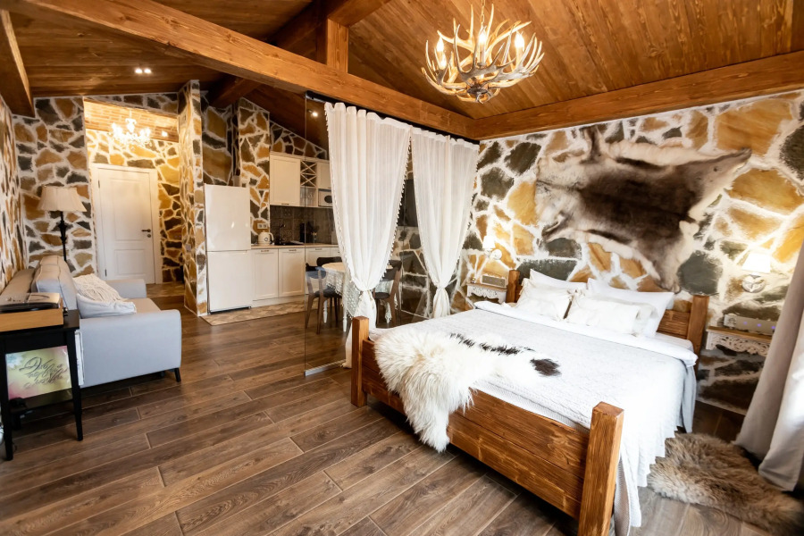 Апартаменты Атмосфера Шале с Видом на весь Город