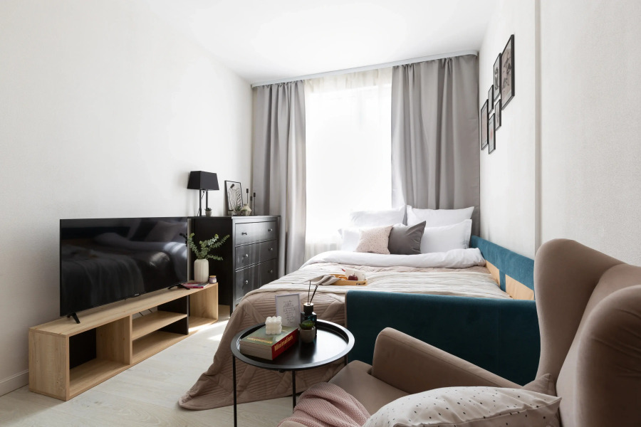 Апартаменты Life Apartments ЖК Спутник, рядом Экспоцентр и ТЦ Vegas