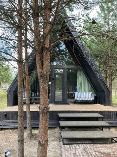 Гостевой дом A-Frame 40 с панорамным остеклением